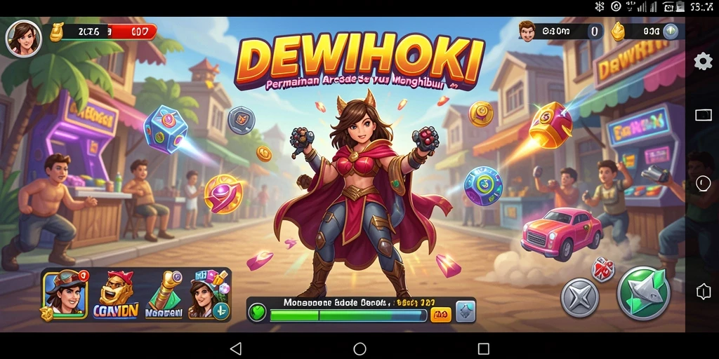 Tampilan gameplay menarik dari DEWIHOKI yang penuh warna.