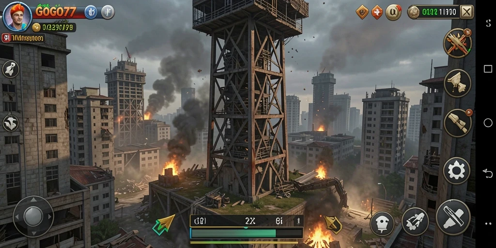 Tampilan gameplay menara pertahanan GOGO77 yang seru dan penuh strategi.