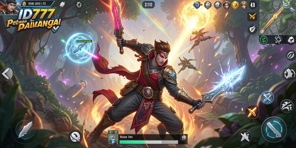 Gameplay melawan musuh dengan grafis menakjubkan di ID777.