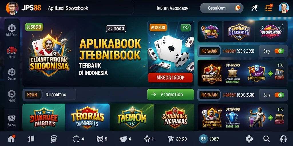 Tampilan antarmuka JPS88 dengan berbagai pilihan taruhan olahraga.