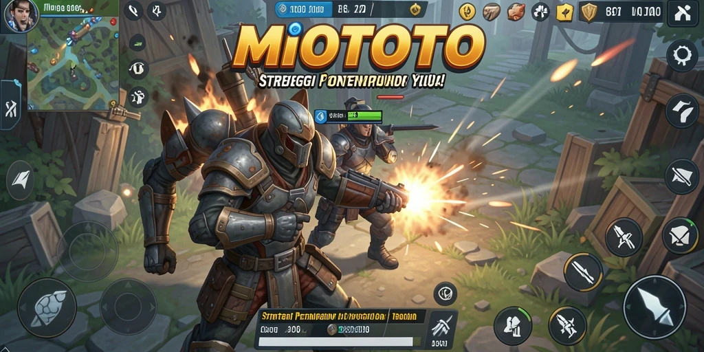 Tangkapan layar MIOTOTO menampilkan aksi pertempuran strategis yang mendebarkan.
