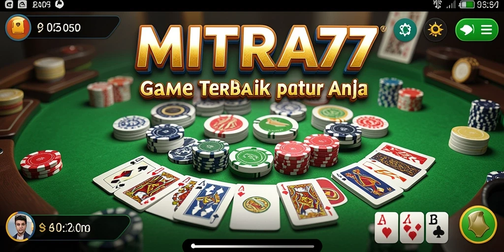 Tampilan gameplay seru game Gaple MITRA77.