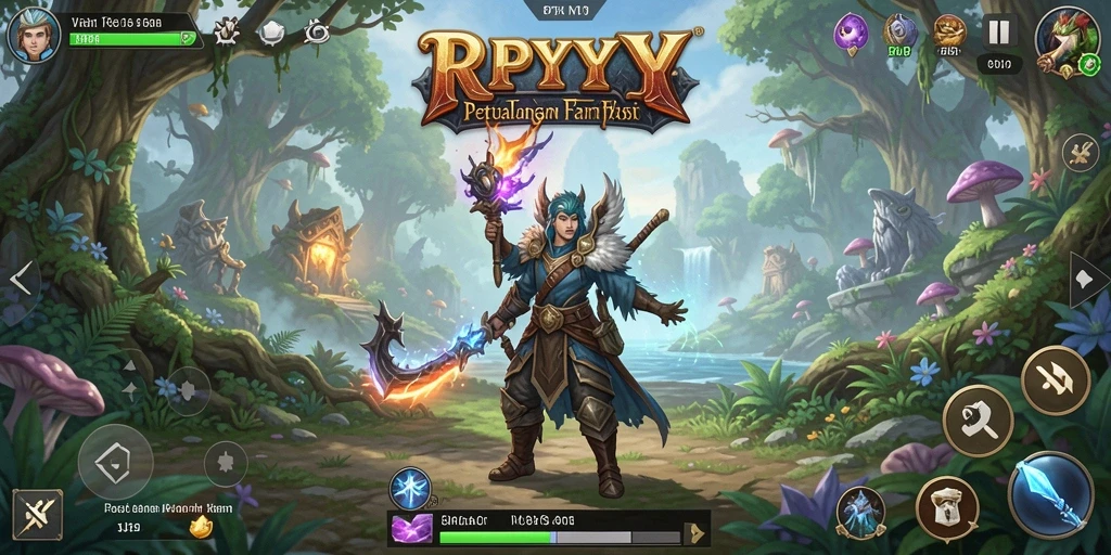 Gameplay RPG yang seru dan mendebarkan dalam RPYYY.