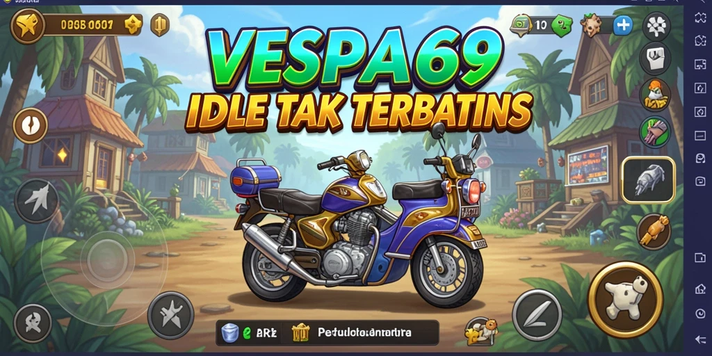 Screenshot VESPA69 menampilkan gameplay Idle yang menarik dan menyenangkan.